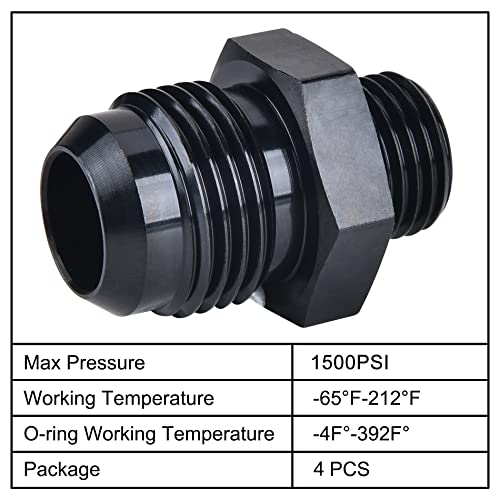 Image of EVIL ENERGY 8AN Flare to AN6 ORB Male O-Ring Fitting Adapter 4PCS