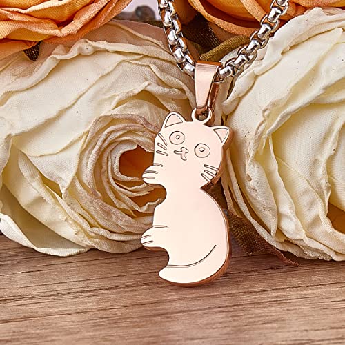 Cat Couples Necklace Cute Cat Hugging Puzzle Matching Necklaces Gift for Men Women4