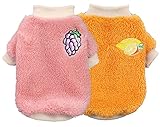 XIGOU 2-Pack Dog Sweater, Puppy Dog Sweaters for Small Dogs, Winter Warm Puppy Pet Coat Soft Sweater