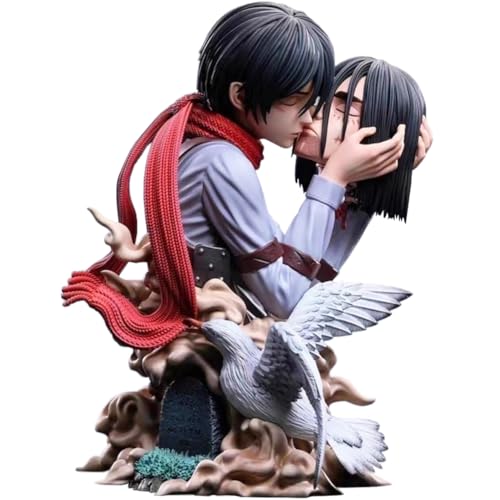 Xinchangda Statuettes de buste d'Eren Jaeger Figurines d'action d'anime 22 cm Sculpture artisanale Figurine Eren Jaeger Modèle de collection Décoration de bureau...