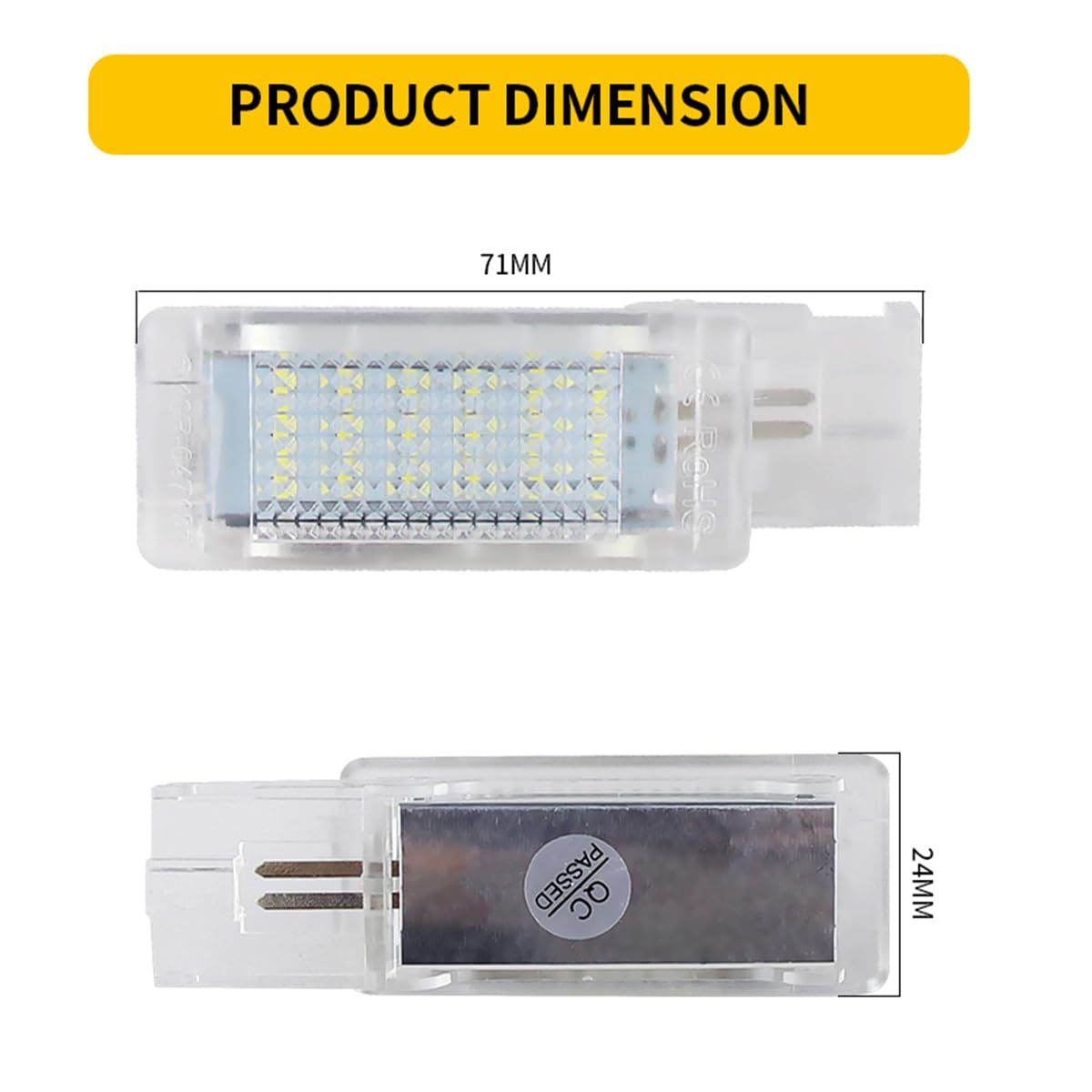 Luz LED para reposapiés, guantera para compartimento de equipaje, lámparas para S/koda Superb Rapid para V/W P/assat B6 B7 G/olf 5 6 Caddy S/eat A/teca, 2 uds.