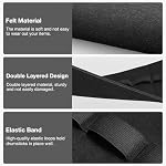 Facmogu Hanging Drumstick Holder, Portable Drumstick Display for 12 Pairs Drumsticks, Foldable Felt Drum Stick Holders, Drum Sticks Holder Organizer for Drum Set Mallet and Percussion Sticks - Black