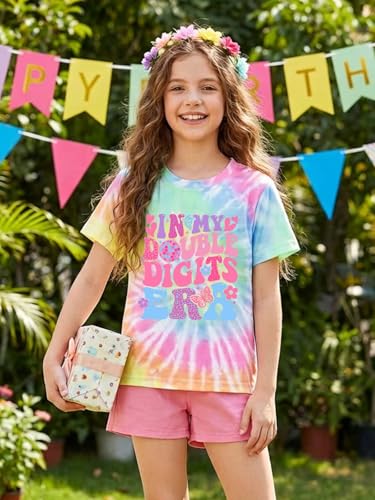 Image of in My Double Digits Era Shirt Girls Birthday Girl Shirt | 10 Birthday Shirt Girls 10th Birthday Gifts For Girls 10 Year Old Ten Party Tee Tops