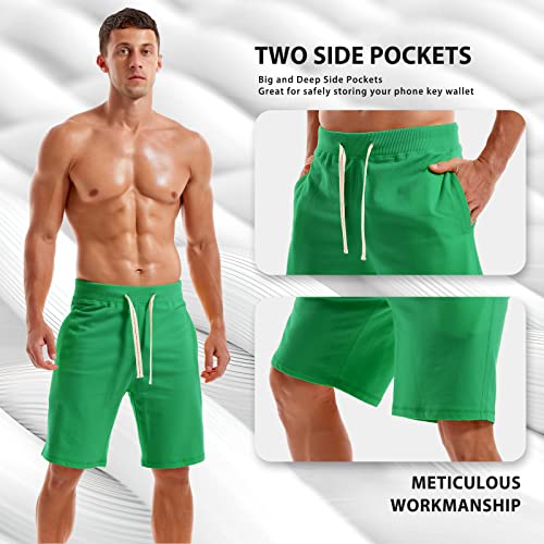 Amy Coulee Men's Casual Classic Boys Sweatpant Short (2Xl, Sea Green) #TOP2