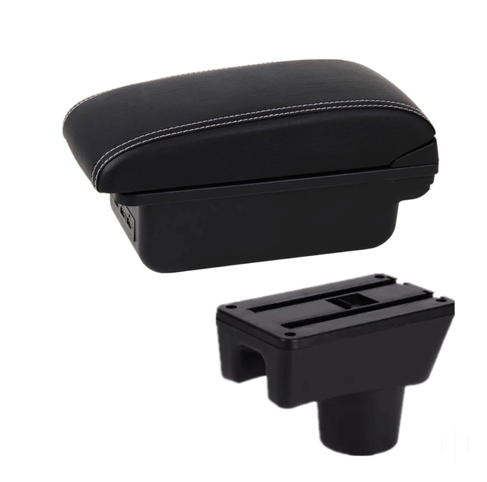 GTDTKGANAK Storage Box For Mitsubishi For Mirage 2012-2023 Center Console Armrest Storage For Box with USB Charging Retrofit(B3 3 Usb)