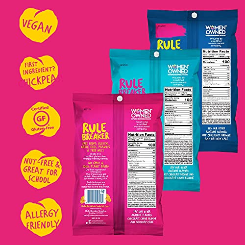 Rule Breaker Snacks Vegan Gluten Free Variety Pack Bundle | Blondie Brownie Cookies & Bites | Plant-Based, Dairy, Nut, Soy, Allergen Free, Kosher | Soft-Baked School Snacks For Kids And Adults #TOP5