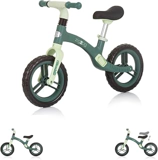 Chipolino Bicicleta Zig Zag de 12 pulgadas, asiento regulable en altura, neumáticos EVA a partir de 3 años, color: verde