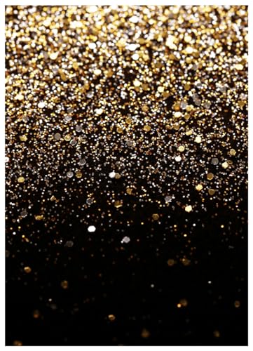 WOLADA Black and Gold Backdrop Golden Glitter Backdrop for Photography
