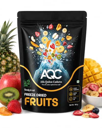 AQC Alfa Quilon Freeze Dried Fruits | 100% Real Dried Fruits Snack Chips