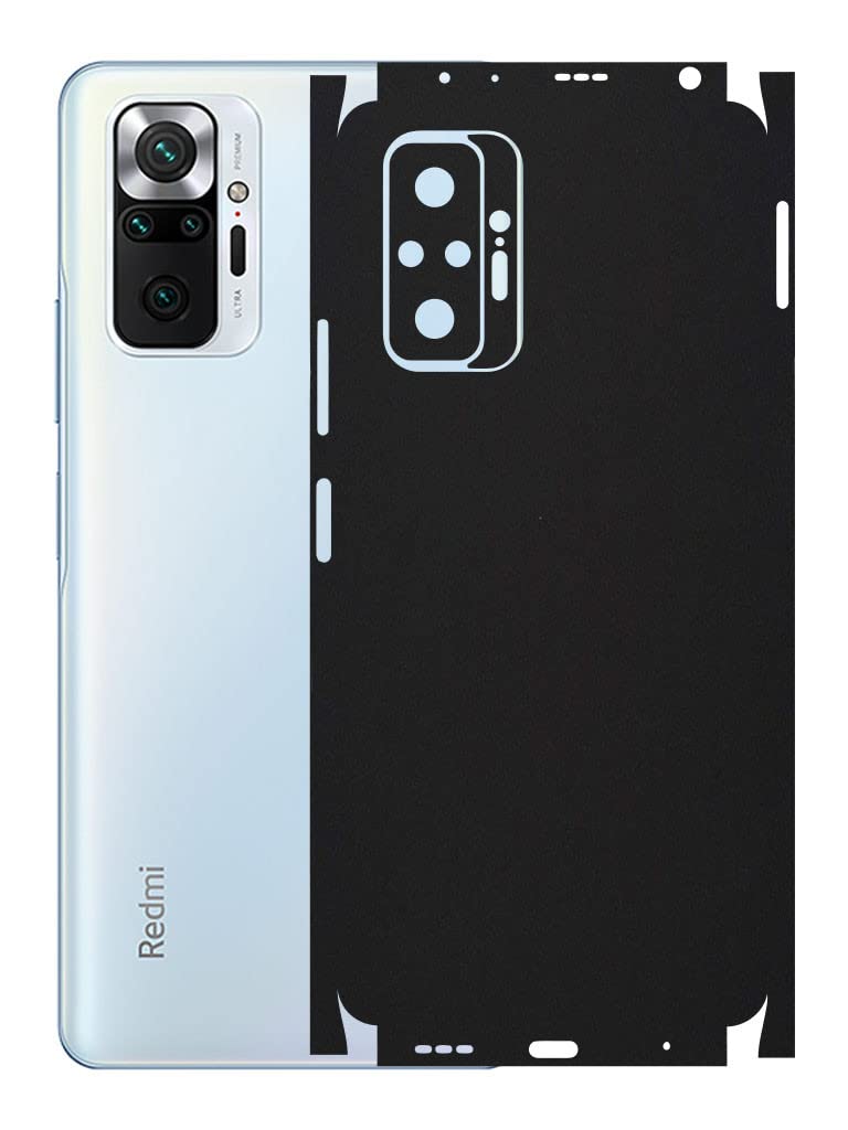 AtOdds - Redmi Note 10 Pro Max Mobile Back Skin Rear Screen Guard Protector Film Wrap with Camera Protector (Coverage - Back+Camera+Sides) (Matte Black) (B0B9GM8DJZ) Amazon Price History, Amazon Price Tracker