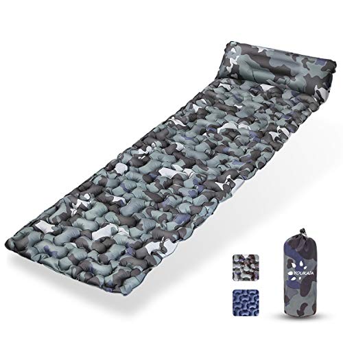 YOUKADA Sleeping Pad Camping-Mat Air-Mattress for Backpacking Inflatable Camping Pad Sleeping Mat Portable