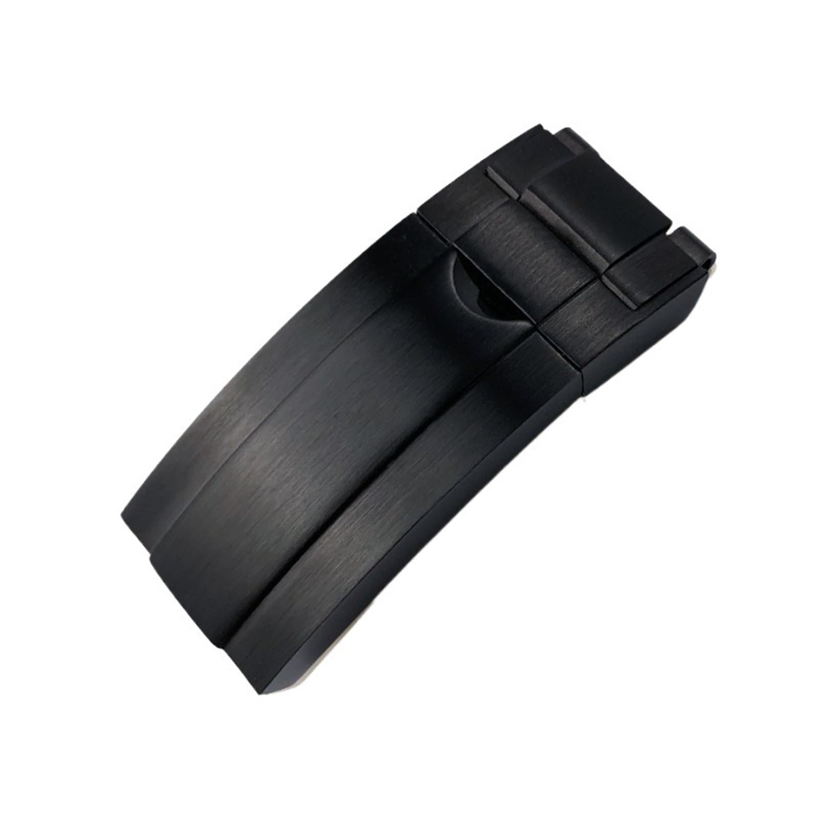 FFHAO 9mm 16mm Stainless Steel Folding Buckle Glide Lock For Rolex Submariner Oysterflex Daytona GMT Watch Band Strap Deployment Clasp (Color : Matte black, Size : 16mm X 9mm)
