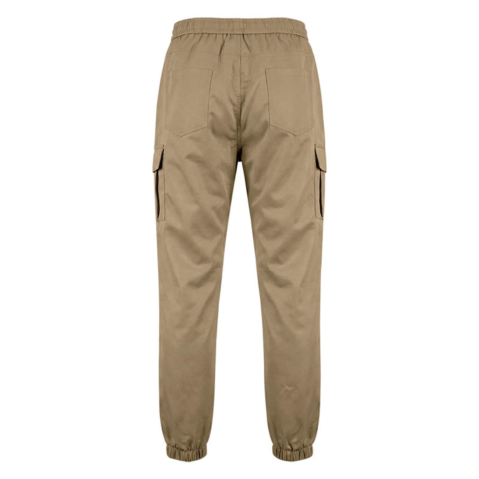 Pantalones cargo de trekking para hombre con perneras, pantalones de exterior, multibolsillos, cintura elástica, tejido de poliéster, transpirable, impermeable, monocolor, deportivo, moderno, informal