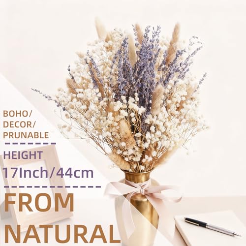 Ramo de flores secas naturales con lavanda y detalles boho miniatura 2