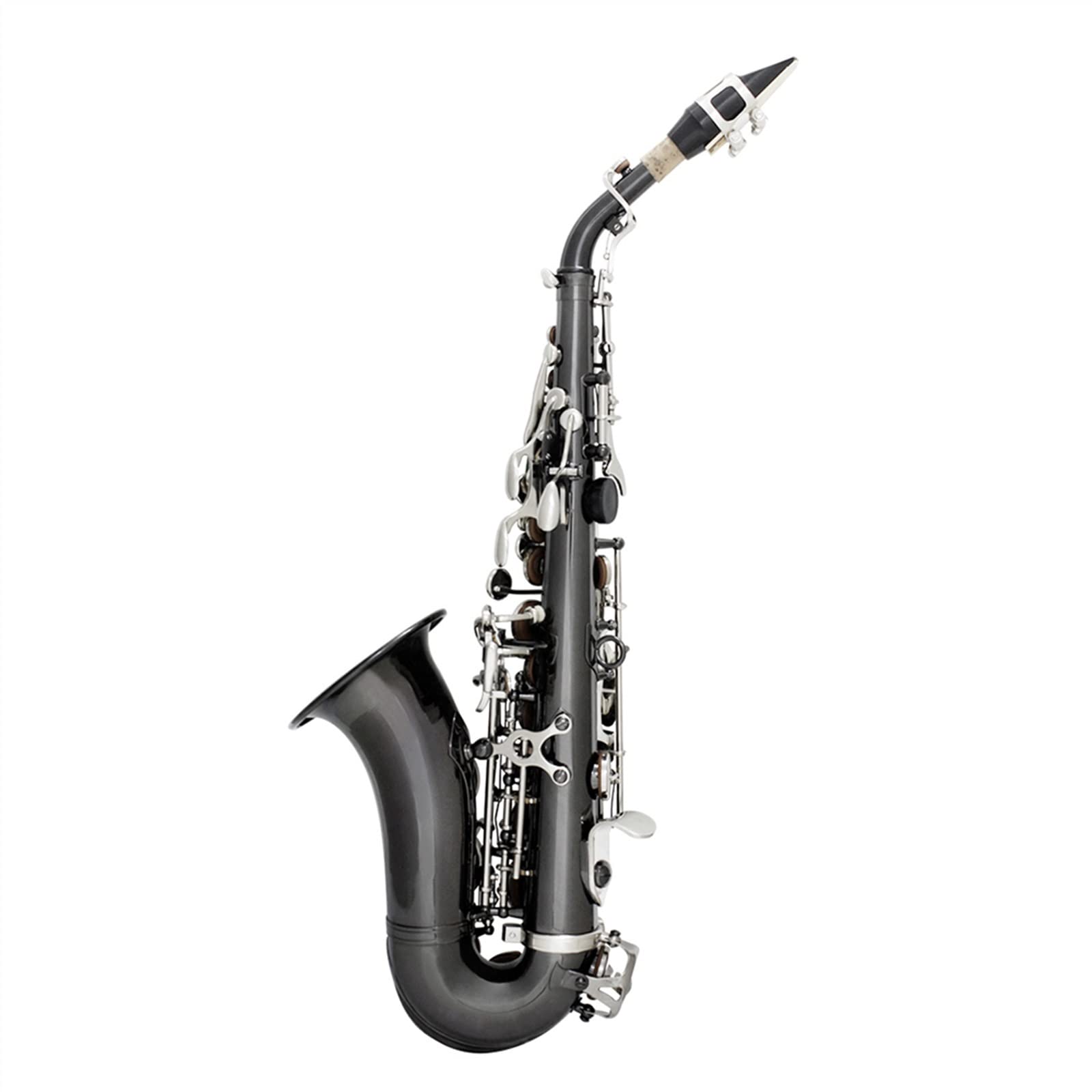 Saxofón Profesional Saxofón BB Instrumento De Viento De Madera Profesional B Saxofón Plano con Estuche Accesorios para Instrumentos Musicales
