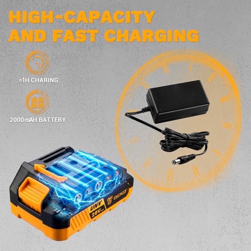 Cordless Mouse Sander for Wood: DEKOPRO 20V Detail Sander with Dust Collector and Battery 13000 RPM, 3 Additional Attachments 12PCS Sandpapers - Compact & Ideal for Tight Space Sanding Yellow-Black - Image 2