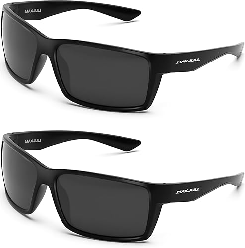 MAXJULI Gafas de sol rectangulares polarizadas deportivas para hombres y mujeres, gafas de sol 8122 NUEVO