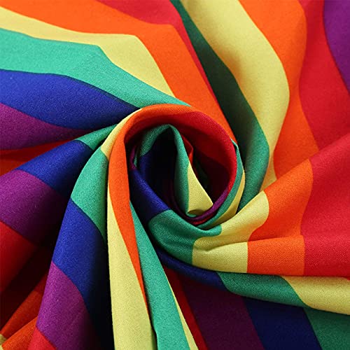 Tinsow 2 Pack Gay Pride Rainbow Bandanas Cotton Handkerchiefs Party Supply Pet Bandana - Image 5
