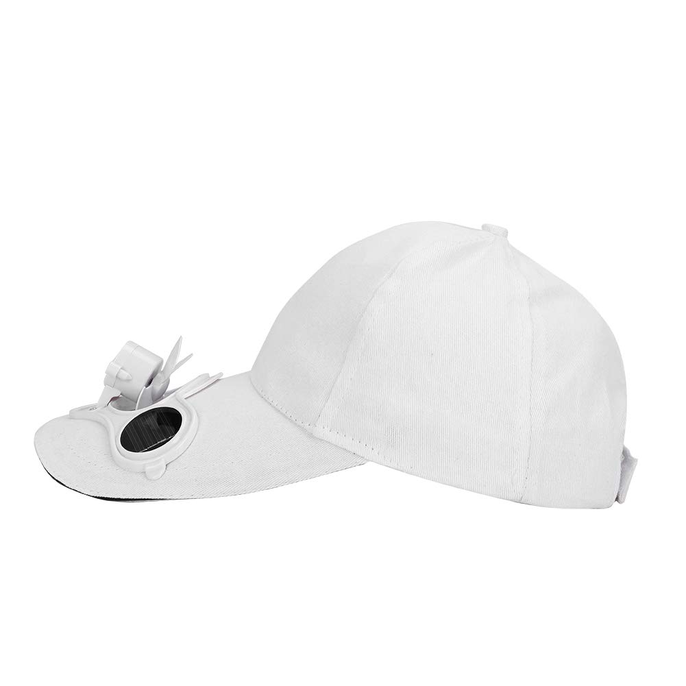 Unisexe Casquette Baseball avec Ventilateur Solaire Chapeau de Soleil Coton Respirant Casquette Visière Eté UV Protection Cap Snapback Sport pour Golf Plage Voyage Vacances Randonnée Trekking Camping