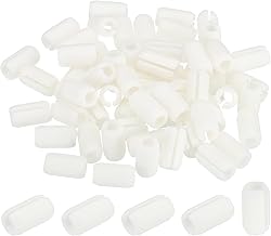 PATIKIL キッチンシンクラックフィート 保護用シンクグリッド用 ゴム製交換フィート 60個セット 5mm ID x 8mm OD ホワイト
