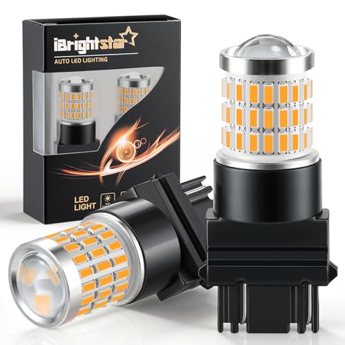 Image of iBrightstar 3157 LED Bulb Amber, 3157a LED Turn Signal Bulbs Super Bright for vehicle Blinker Lights and Turn Signal Lights, 2 Pack