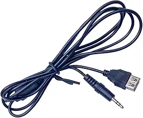 Cabo Adaptador USB para Áudio P2 3.5mm, Conexão para Som Automotivo, Preto