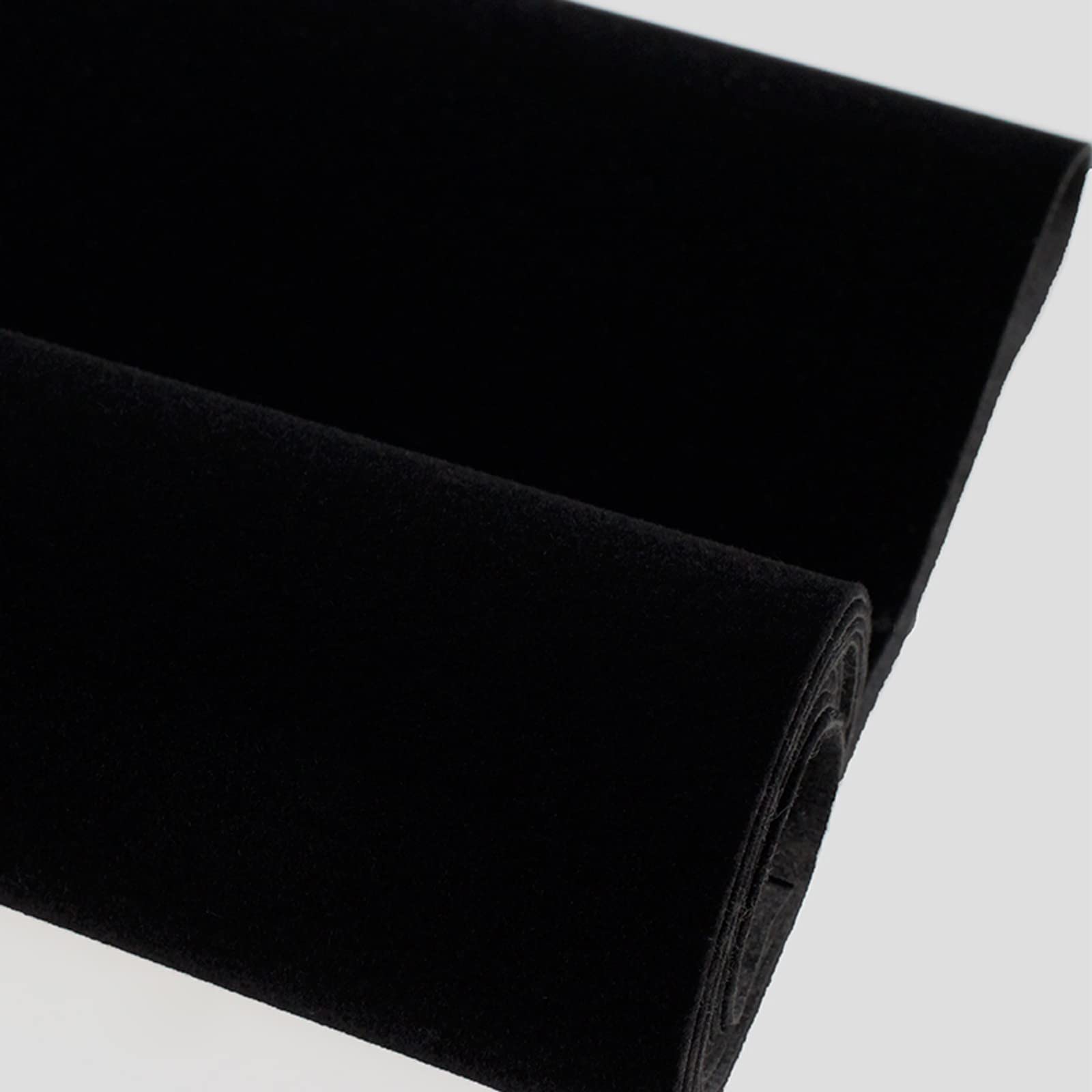 Autoadhesivo muebles pegatina forro, Papel adhesivo de fieltro autoadhesivo 150 cm ancho for cajones, aparadores y expositores joyas(Black,1.5 * 20m)