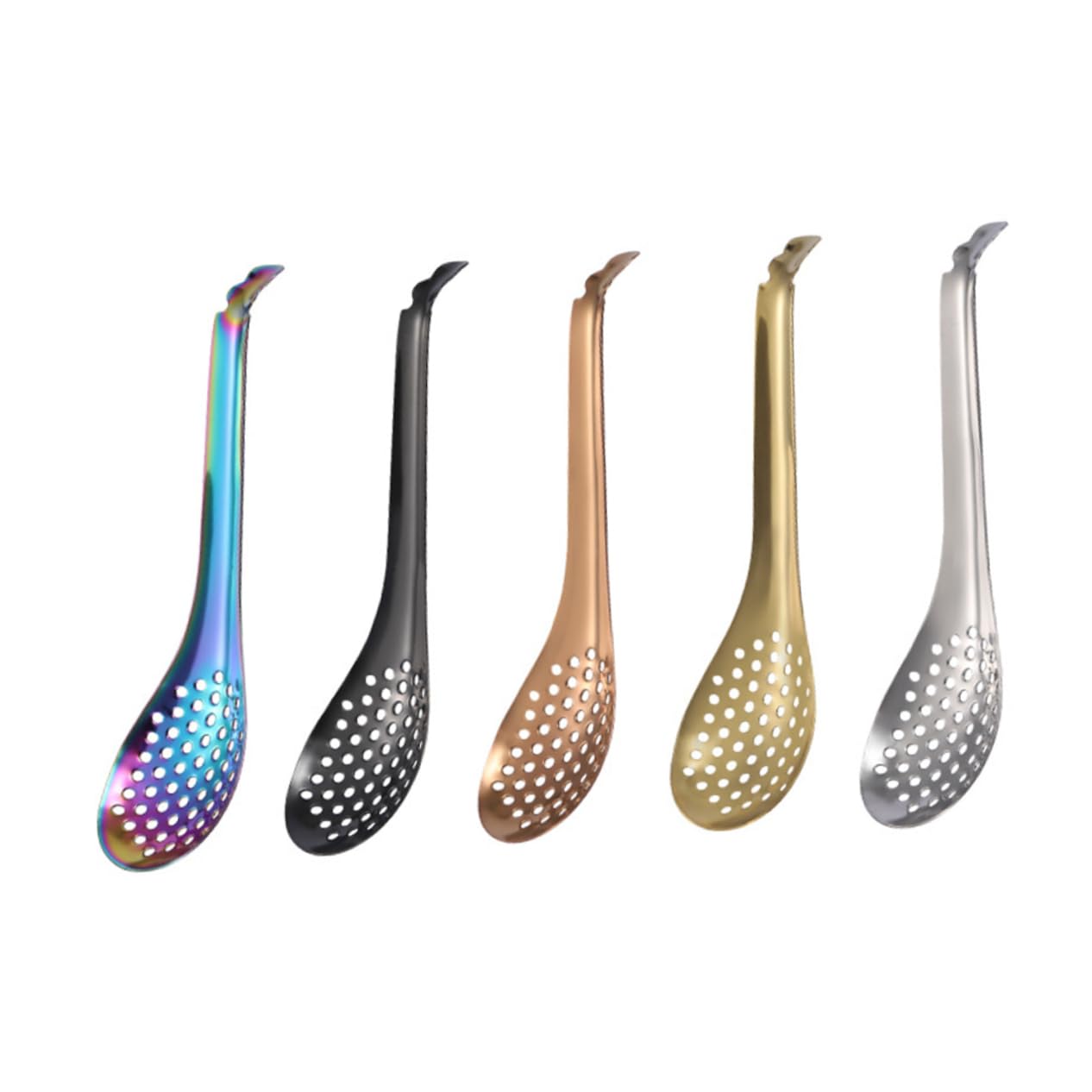 OFFSCH Kitchen Utensils 5pcs Caviar Colander Dish Strainer Strainer Spoons Food Scoops Tableware