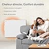 CIARRA CBHT10E Radiateur à Inertie 1000W - Chauffage Électrique Mural Intelligent avec PID & Programmation Hebdo, IP24 pour Salle de Bain ou Chambre(10-15㎡)