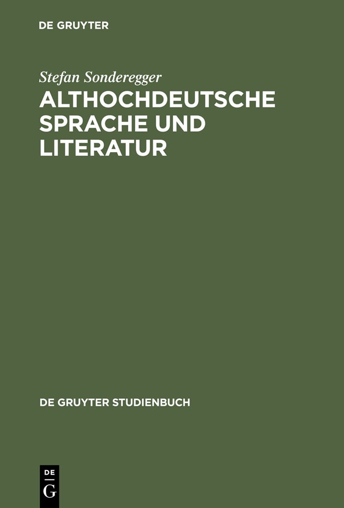 Amazon | Althochdeutsche Sprache und Literatur (de Gruyter
