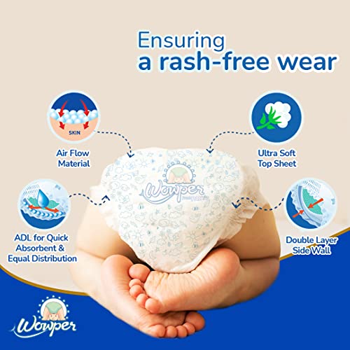 Wowper Fresh Baby Diaper Pants Medium Size Diapers Diapers with Wetness Indicator Upto 12
