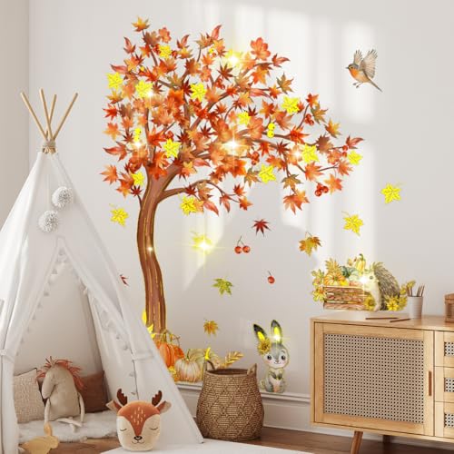 Vinilos Decorativos Árbol Maple de Otoño miniatura 4