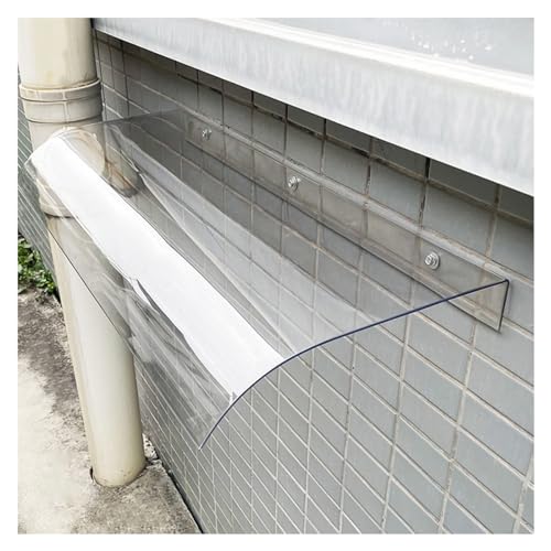 Tenda da sole curva trasparente, per esterni, patio, giardino, copertura antipioggia, protezione UV e neve, elegante tenda da finestra per ingresso migliorato