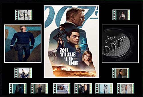 No Time To Die Film Cell Style Display 10x8 Mounted 10 cells landscape (unframed)