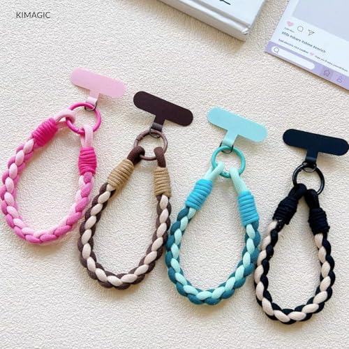 Image of KIMAGIC Korean Dopamine Phone Wrist Strap - Handmade Thickened Phone Lanyard, Anti-Drop Hands-Free Charm