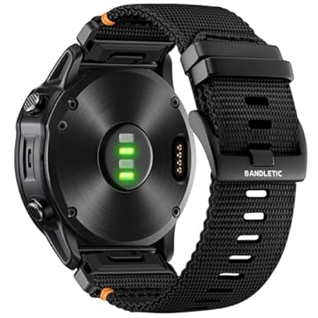 Bandletic Pulseira de relógio Garmin Instinct 2 - pulseira de nylon resistente de 22 mm para Fenix 8 E 47 mm/7 6 Pro/5 Plus/Instinct 3 E 45 mm/Forerunner 965/955/945 /Approach S70/S62/S60/Epix Pro 2