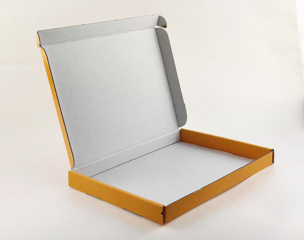 MEG4TEC 50 Pack Shipping Coloured Boxes A5/C5 Cardboard Large Letter PIP Mailing Gift Box (Orange, C5 (22.5cm x 16cm x 2cm))