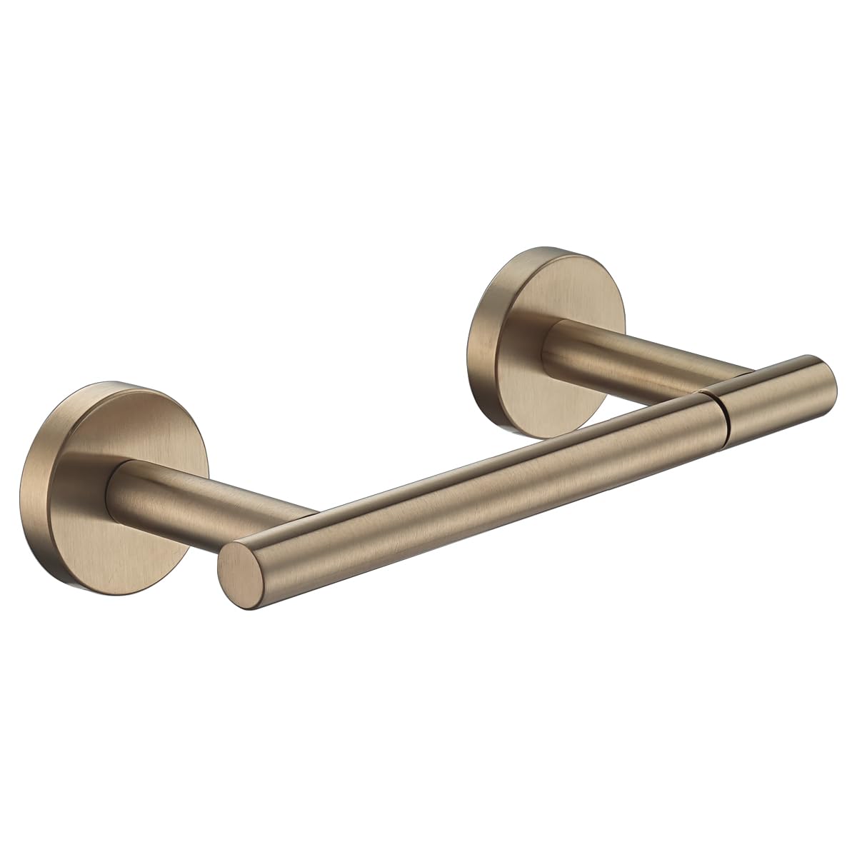 JQK Champagne Bronze Toilet Paper Holder, 7.5 Inch Double Post Pivoting Tissue Holder for Bathroom Wall Mount, 304 Stainless Steel Hold Mega Rolls, TPH150-CB