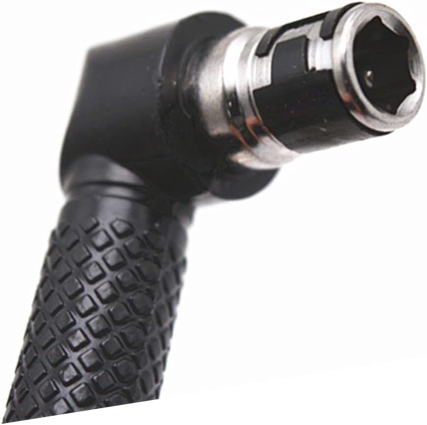 Angoily Double-Headed L-Shaped Socket Wrench 1/4 Right Angle Screwdriver Adapter with Extension Handle for Home Garage Workshop Use