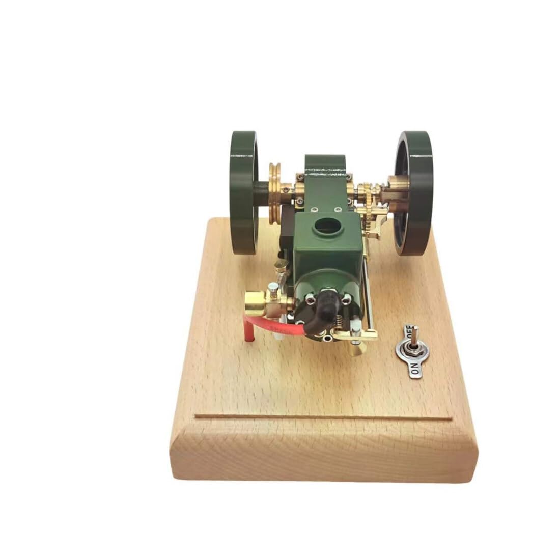 Joytopiaminds Mini-Dampfmaschinenmodell, 1,6-cm³-Viertakt-Benzinmotor im Vintage-Stil, horizontal, wassergekühlt, mit drehzahlbegrenzendem Schwungrad, Physik-Experimentierspielzeug für Erwachsene