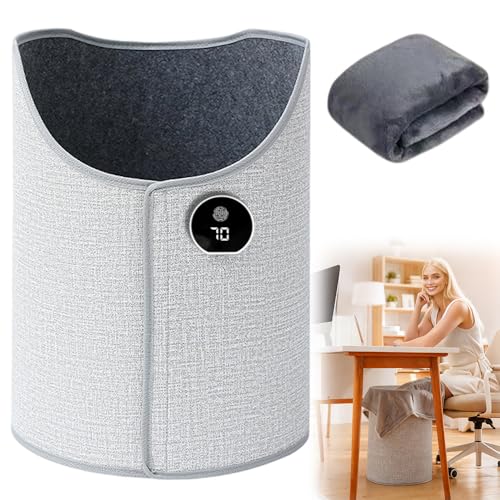 HOVCEH Under Desk Leg Heater, Leg Warmer Under Desk,Under Desk Leg Warmer with 5 Temperature Setting, Electric Portable Folding Heating Foot and Leg Warmer for Office and Home Gift for Winter Warmth