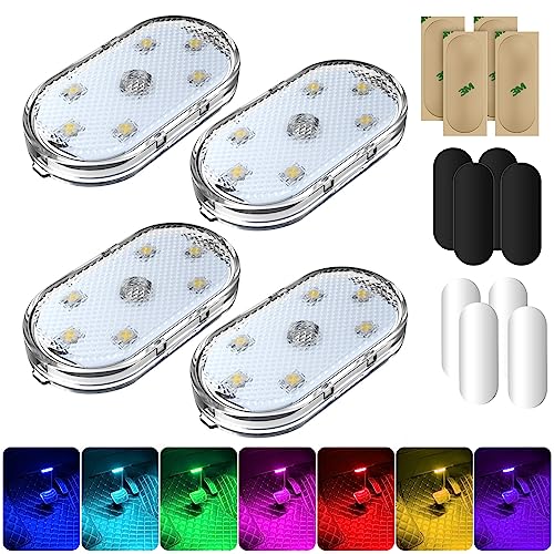 Sporgo 4 Stück Led Innenbeleuchtung, Einstellbar Wiederaufladbar Mobilen Touch Licht Usb Zubehör, Innenraum Ambientebeleuchtung Für Auto (A)