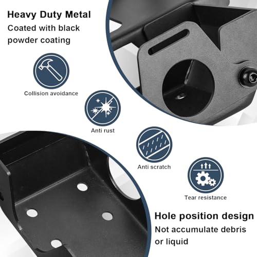 Image of Rock Armor Rear Shock Guard Mount Trailing Arms Skid Plate Compatible with for Ford Bronco 2021 2022 2023 2024 2025 2026 2 /4 Door Rear Lower Strut Shock Trailing Arm Protection Accessories | Heavy-duty Steel Rear Shock Guard Protect The Lower Shock & Trailing Arms