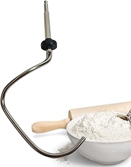 LICHTBLAU Dough Hook 2666 for Bosch Food Processor, Replacement Dough Hook 00080060, Suitable for Bosch MUM4 and MUM5, Stainless Steel Dough Hook for Food Processor, Accessories Bosch 080060
