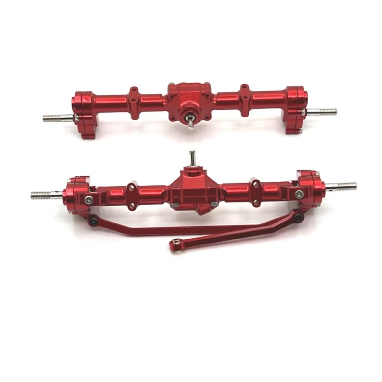 ASSE del Portale RC per MN per MN168 1/12 RC Car Parti di Aggiornamento Accessori Connettore Metallico Gruppo Ponte Porta Anteriore E Posteriore(Red)