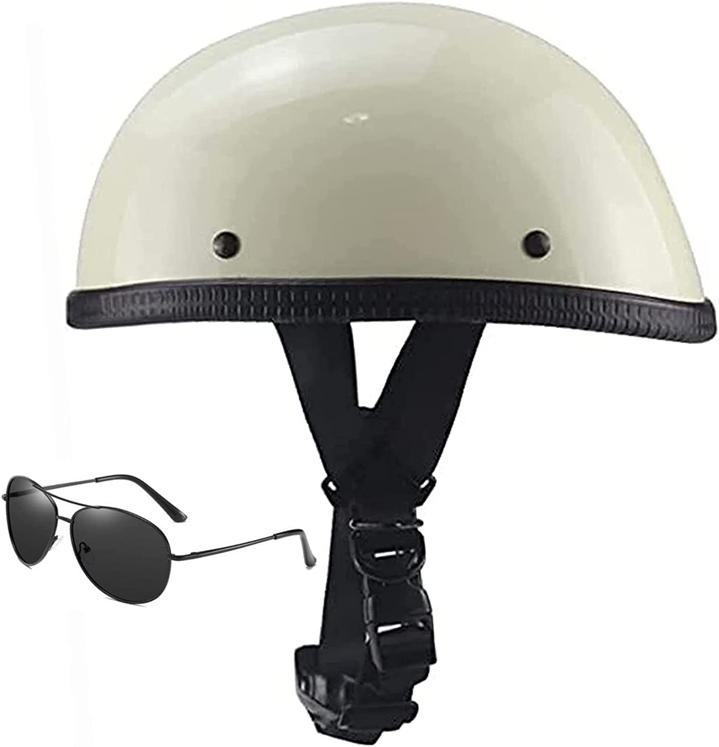 3 4 motorcycle helmets with face shield Vintage Leathe Open Face Motorcycle Helmet  3/4 Retro Style for Men