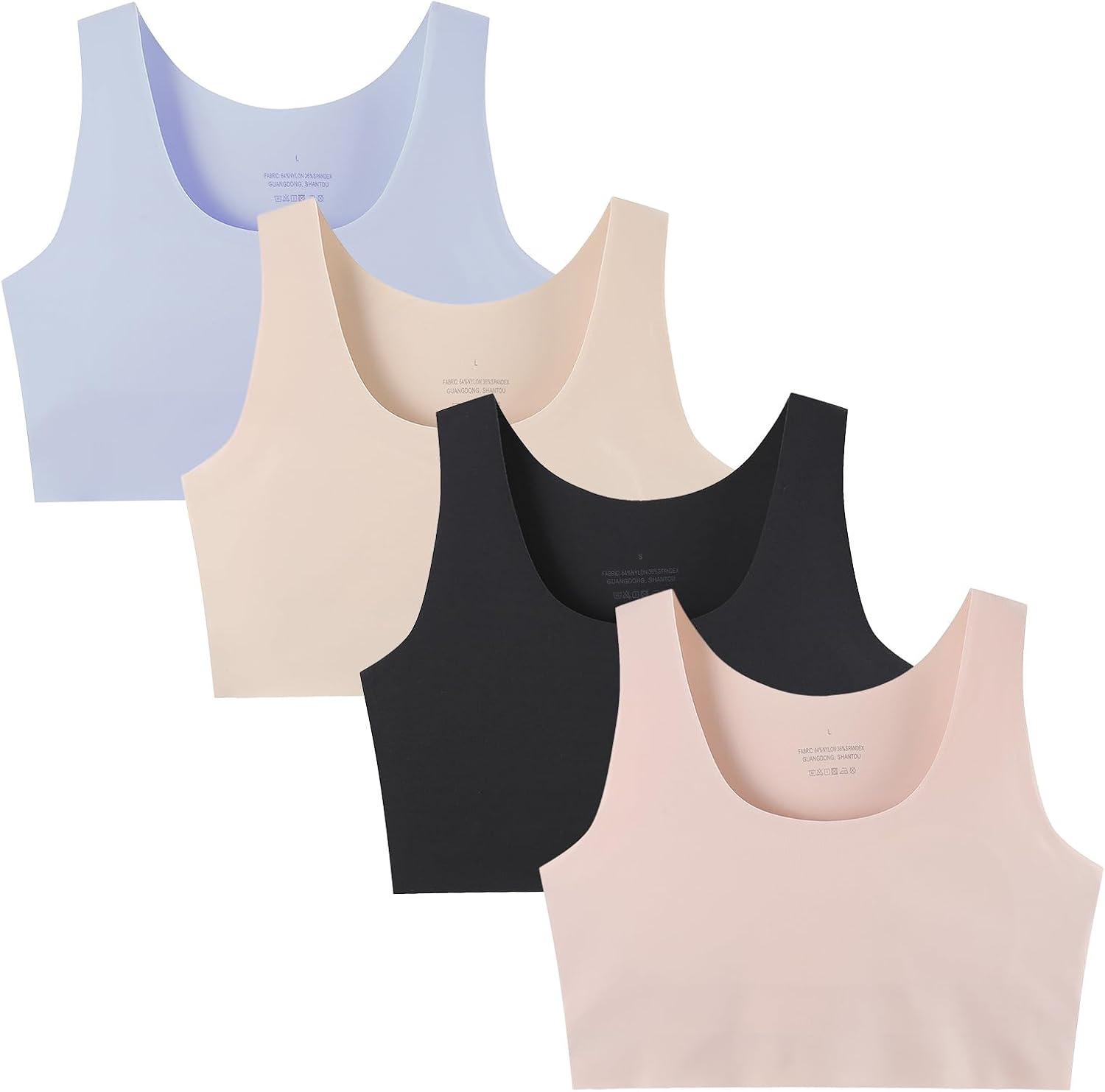 Training Bras for Girls, Sports Bra Chest Double Lined, Teen Bras No Pads
