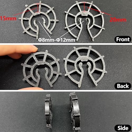100 Stk Abstandshalter Bewehrung für Baustahlmatte mit einem Durchmesser von 8 bis 12 mm Vertikale Befestigung, Verstärkung für Betonstahl, Schalungszubehör zum Einrasten (20 mm)