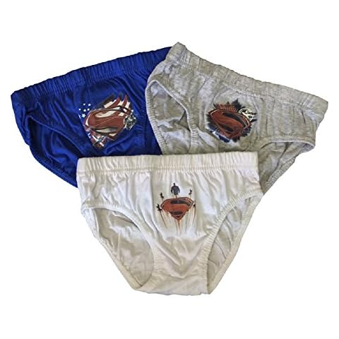 Boys New 3 Pack Man Of Steel Briefs Sizes 2-8 Years (2-3 Years) Cover