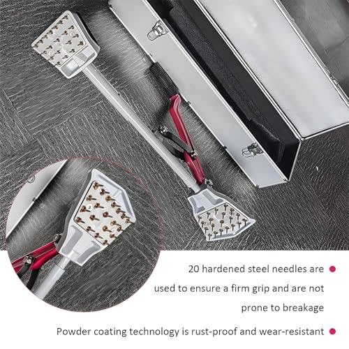 Attrezzo per moquette, ergonomico, salva ginocchia con manico antiscivolo e pinze regolabili, 8 livelli di tensione per installazione professionale su pavimenti, design portatile per uso domestico